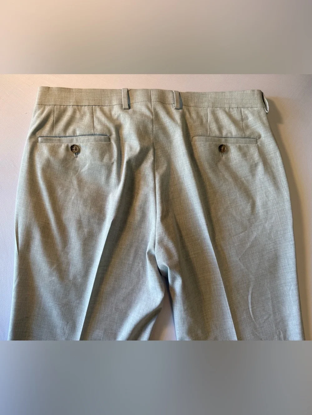 Ralph Lauren Men's Dress Golf Pants 34W X 30L Rn#90736 Light Gray Flat Front